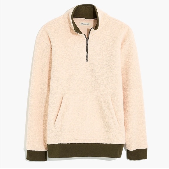 Madewell (Re)sourced Sherpa Half-Zip Sweatshirt‎ - Picture 3 of 7